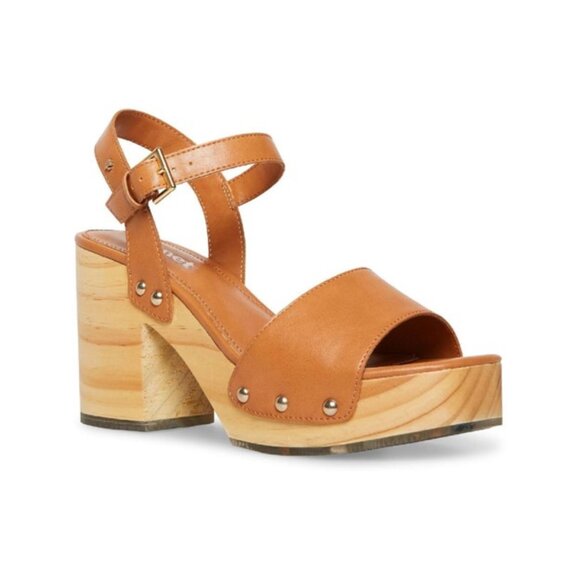 Cool Planet by Steve Madden Womens Rubyy Faux Leather Platform Sandals - Picture 1 of 5